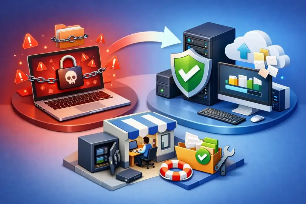 Small Business Ransomware Recovery Example